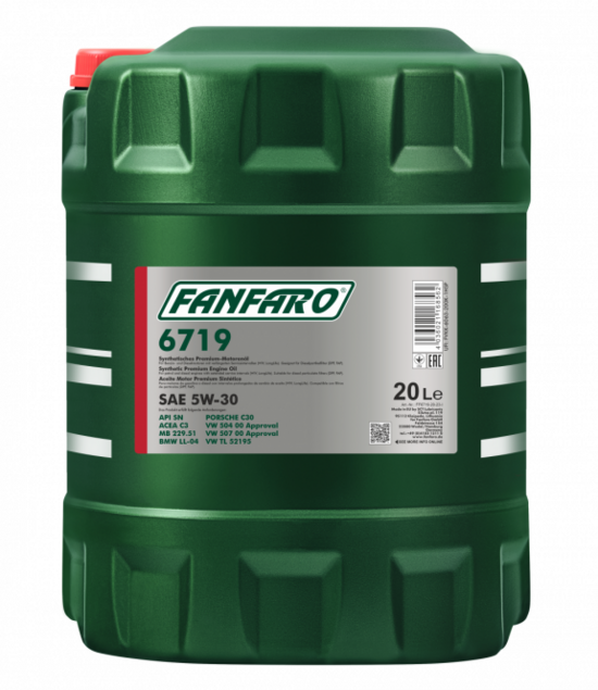 Motoreļļa Fanfaro 6719 VW Audi Škoda Seat 5W-30 504/507 20 ltr.