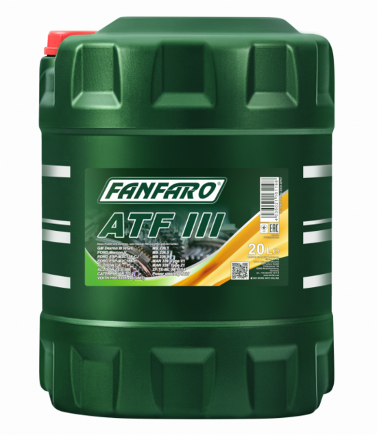 Масло трансмиссионное 8603 Fanfaro ATF Dexron III 20 ltr.