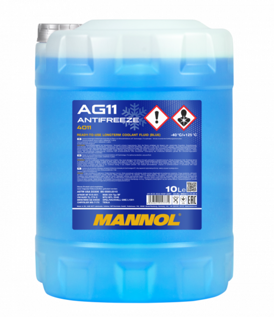 Antifrīzs Mannol 4011 Longterm AG11 -40°C 10 ltr.