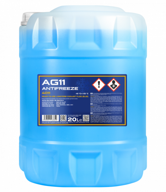 Antifrīzs Mannol 4011 Longterm AG11 -40°C 20 ltr.