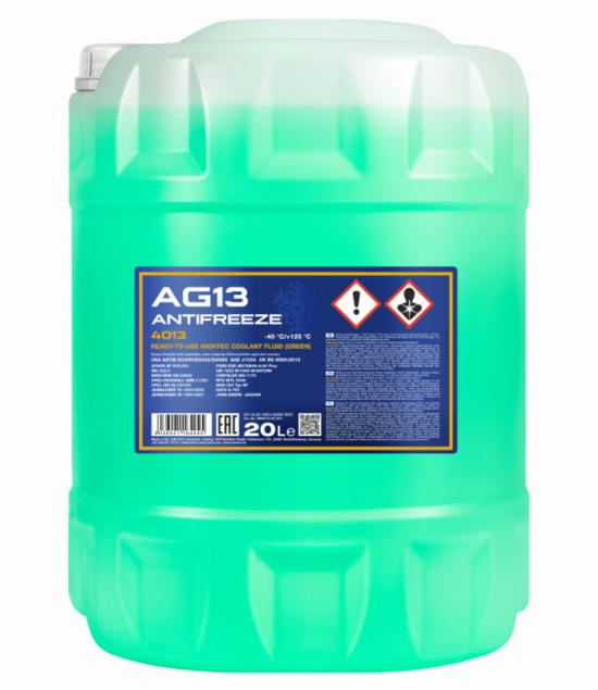 Антифриз Mannol 4013 Hightec AG13 -40°C 20 ltr.