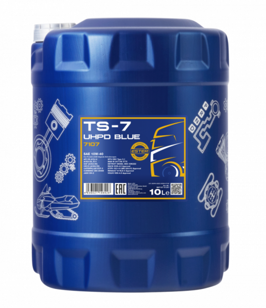 Motoreļļa 10W 40 7107 Mannol TS-7 UHPD 10W-40 Blue 10L