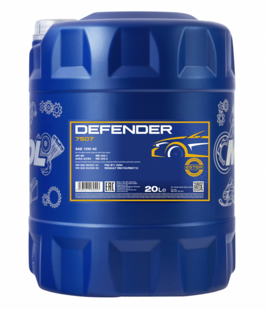 Motoreļļa 10W 40 7507 Mannol 10W40 Defender 10W-40 20L