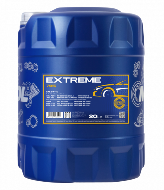 Motoreļļa 5W40 7915 5W 40 MANNOL Extreme 5W-40 20l.