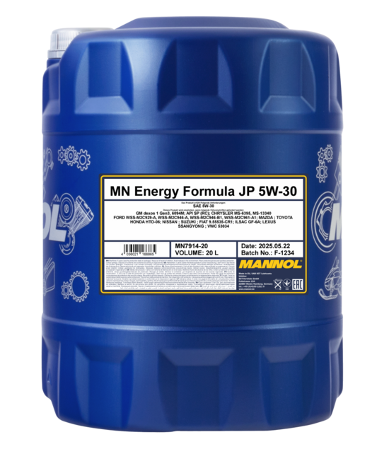 Motoreļļa 5W 30 7914 Mannol 5W30 Energy Formula JP 5W-30 20l
