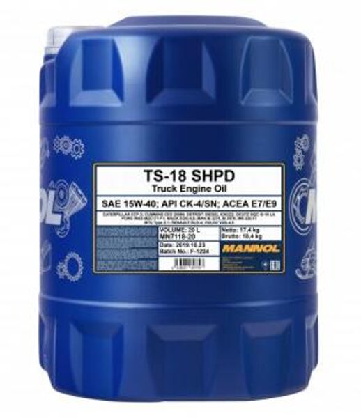 7118 Mannol TS-18 CK-4 15W-40 20L