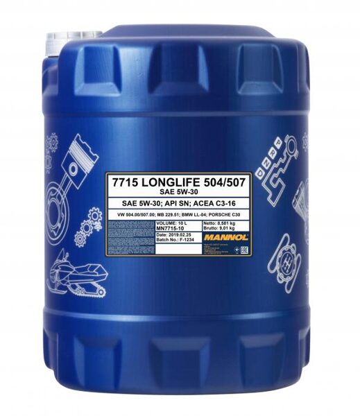 7715 Mannol O.E.M. VW Audi Skoda 5W-30 10L