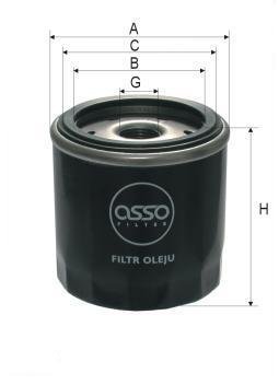 ASSO OB-7909 (WP712/2) Eļļas filtrs