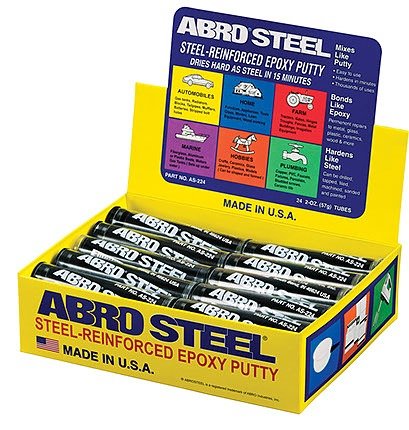 ABRO AS-224 AS224 epoxy steel Epoksīdu tepa ar tērauda stiprību - aukstais metāls