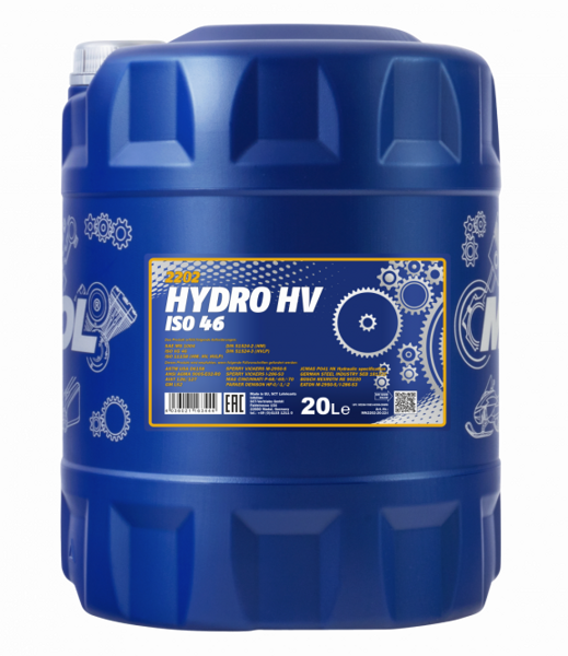 Hidrauliska eļļa HVLP 20L Mannol 2202 Hydro HV ISO 46 20L